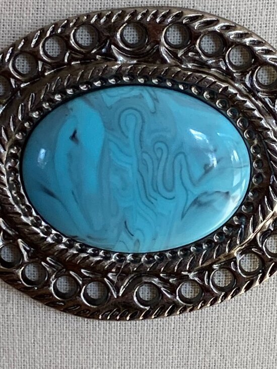 Western Faux Turquoise Concho Belt Boho Festival Adjustable Waist Chain Belt-OS main image 5
